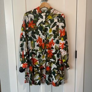 Alice + Olivia Cailin Floral Print Mini Dress